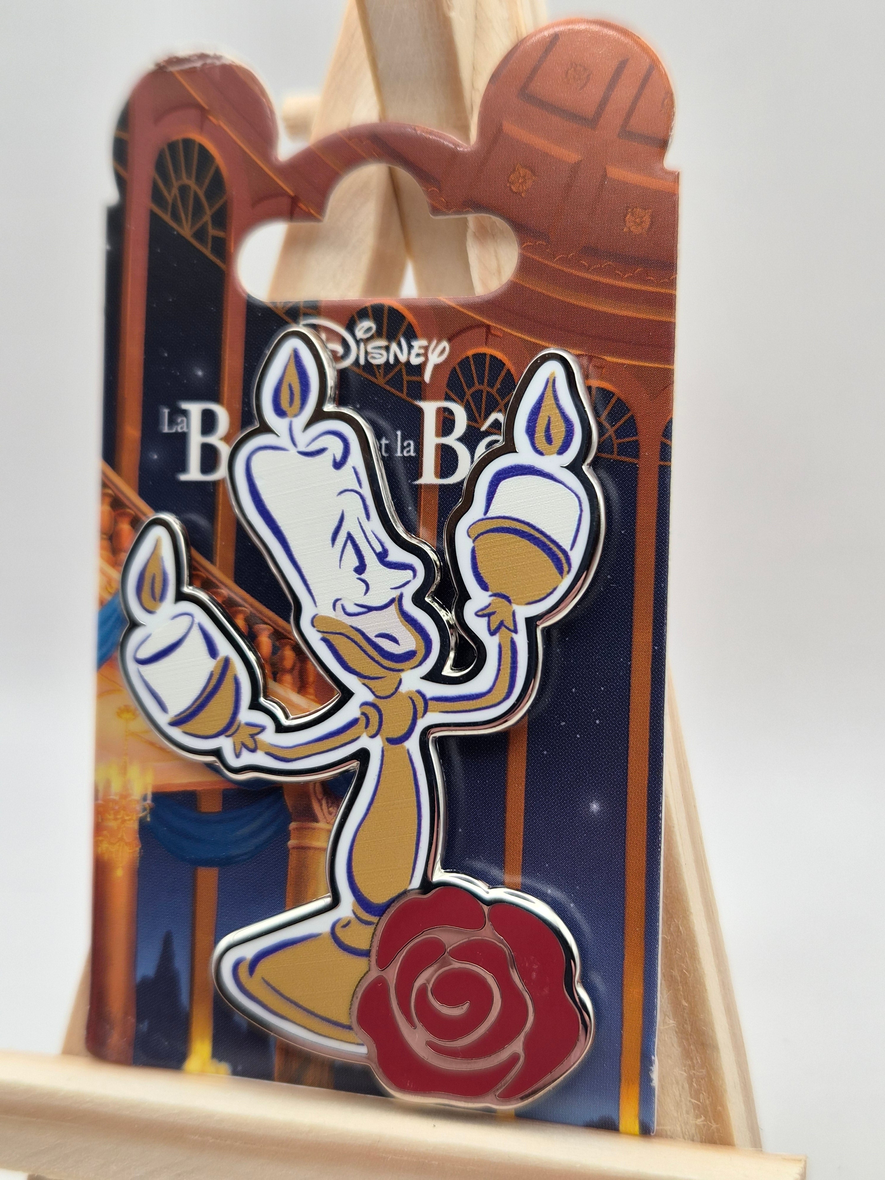 Lumière with Rose - Beauty and the Beast - Disneyland Paris Pin