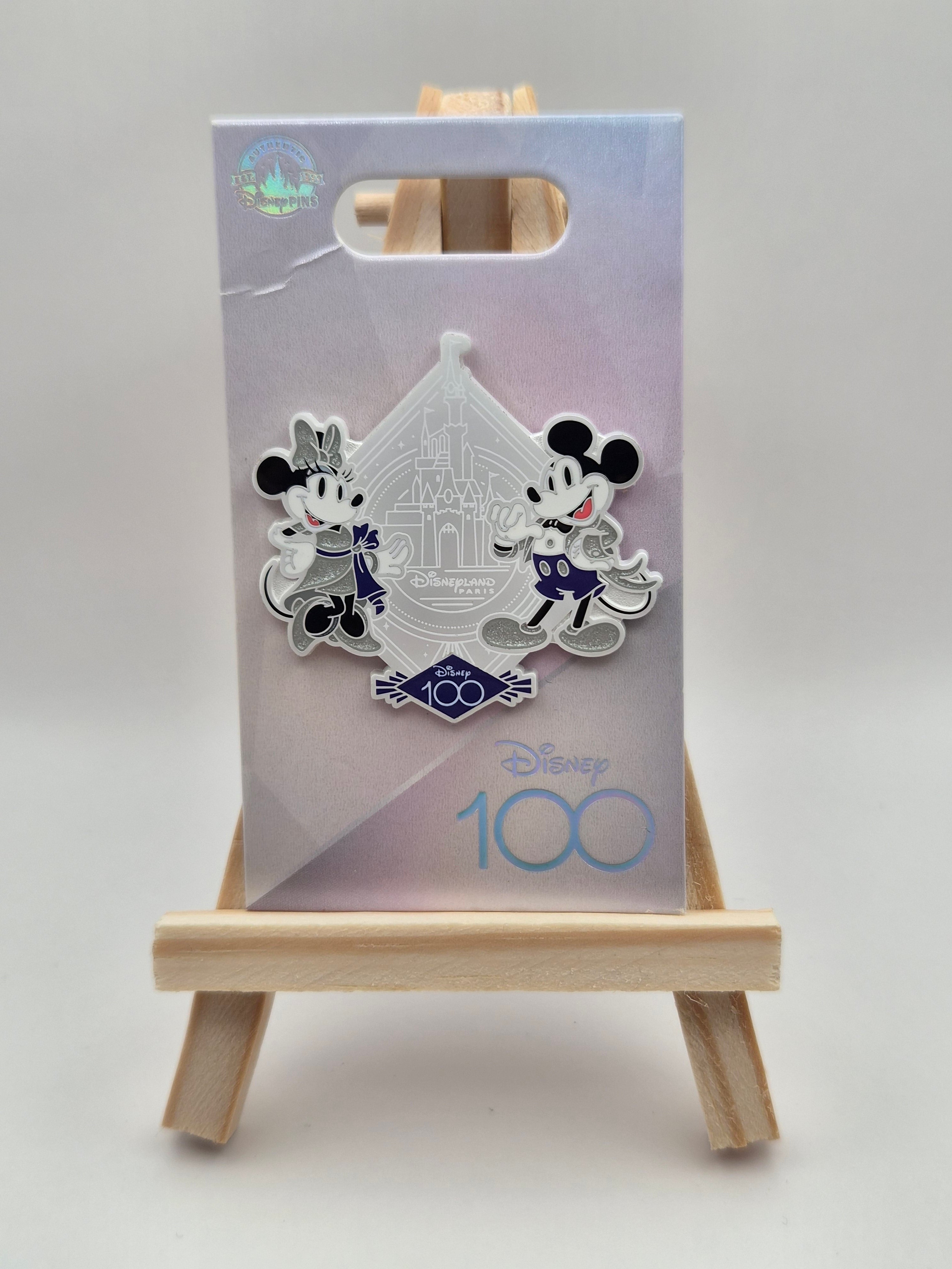 Mickey Mouse and Minnie Mouse - Disney 100 Castle - Disneyland Paris Pin
