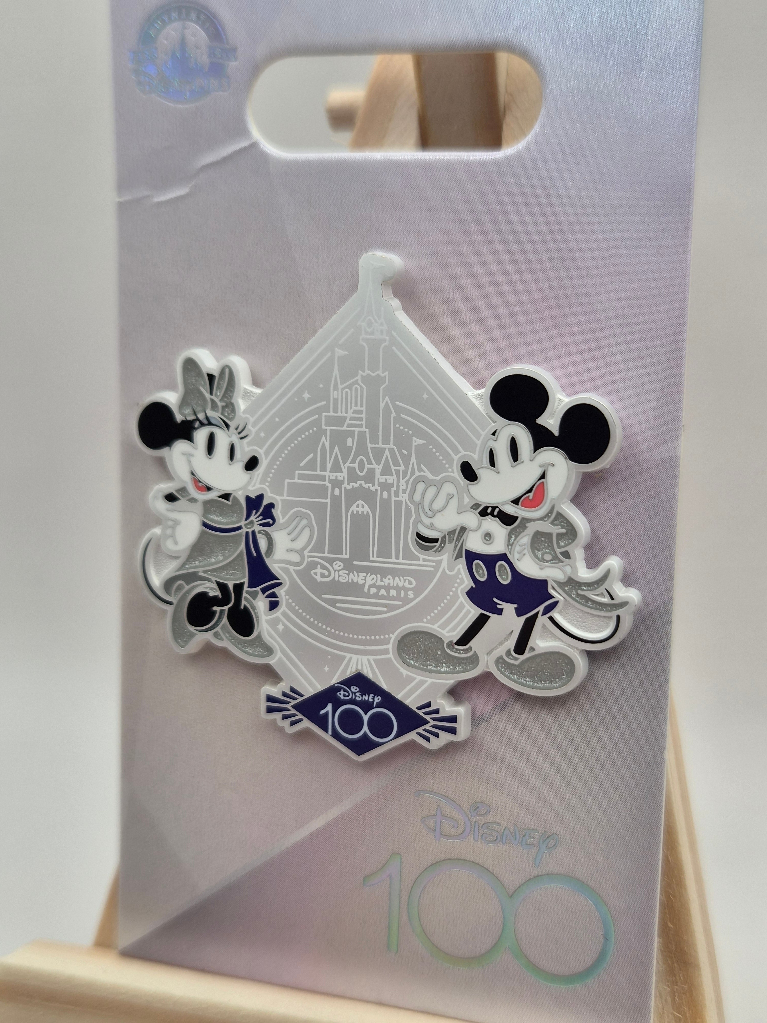 Mickey Mouse and Minnie Mouse - Disney 100 Castle - Disneyland Paris Pin
