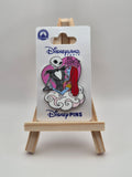 Jack Skellington and Sally in Love Heart - The Nightmare Before Christmas - Disneyland Paris Pin