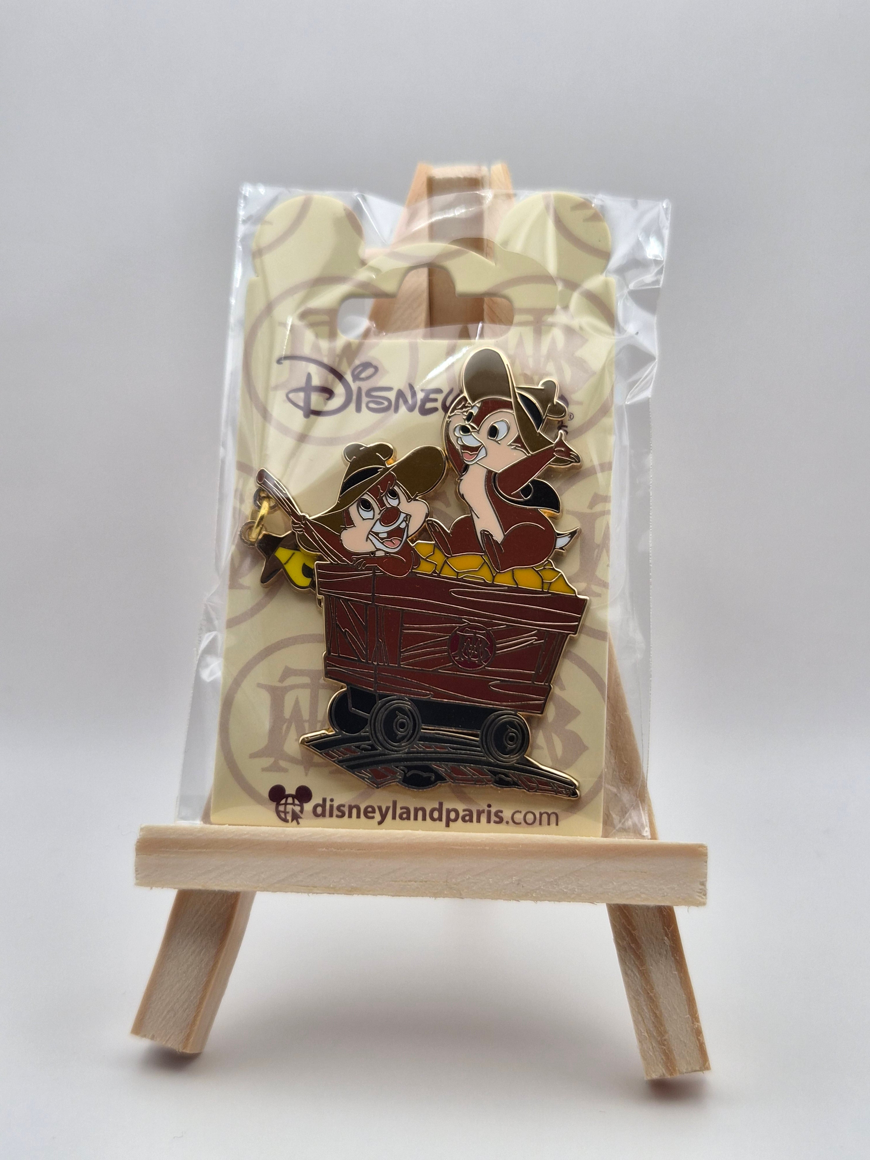 Chip & Dale - Big Thunder Mountain Mine Cart - Disneyland Paris Pin