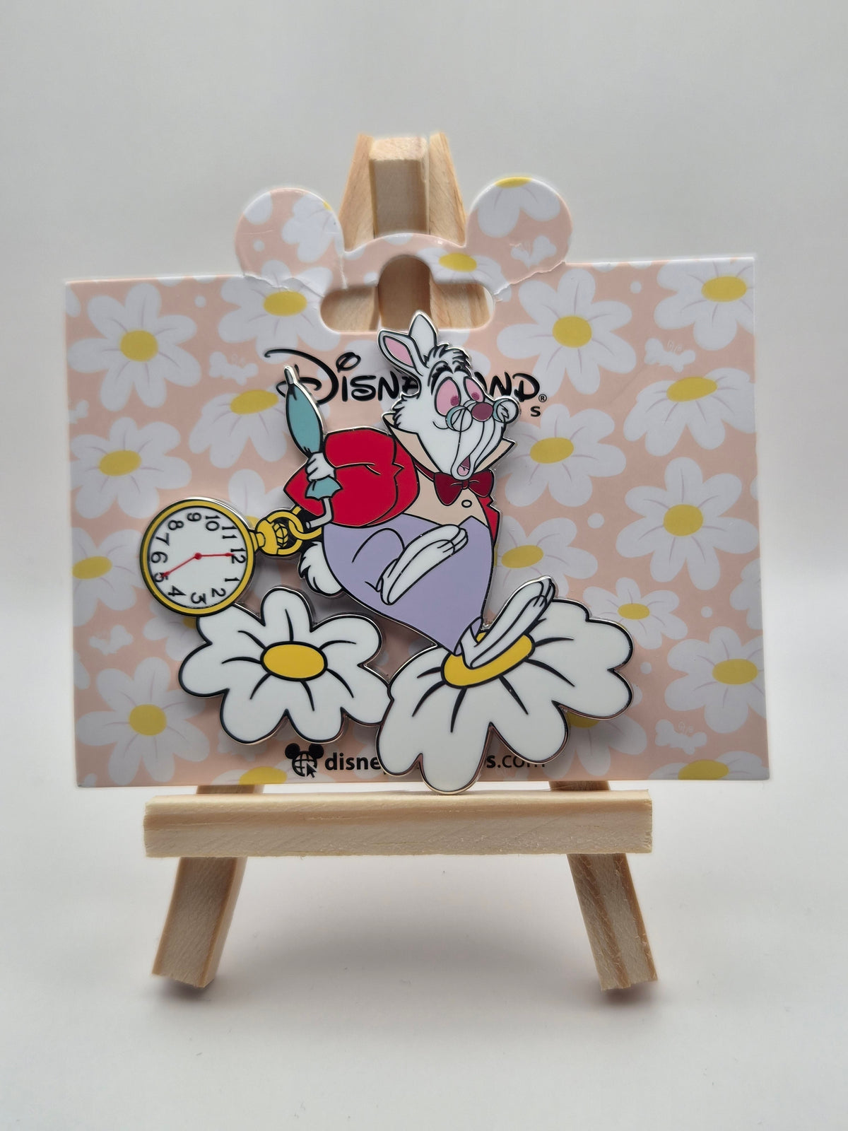White Rabbit on Flowers - Alice in Wonderland - Disneyland Paris Pin