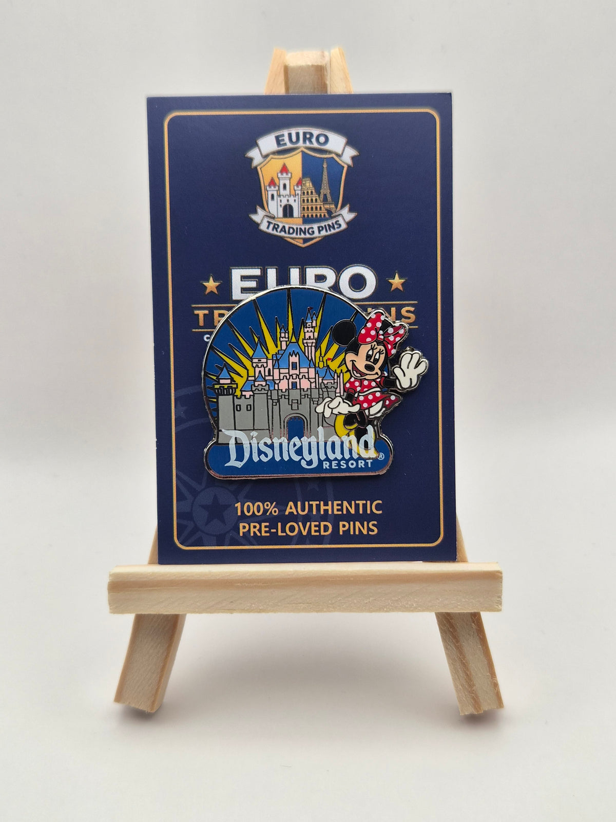 Minnie Mouse at Sleeping Beauty Castle - Disneyland Resort California - 100% Authentic Disney Pin