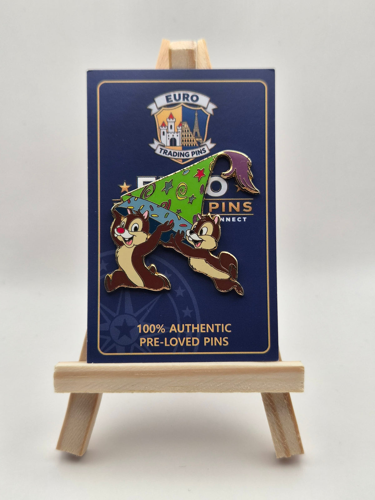 Chip & Dale - Party Hat - 100% Authentic Disney Pin