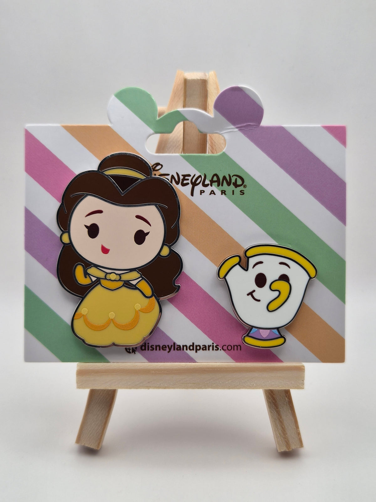 Belle and Chip - Beauty and the Beast Set of 2 - Disneyland Paris Pin