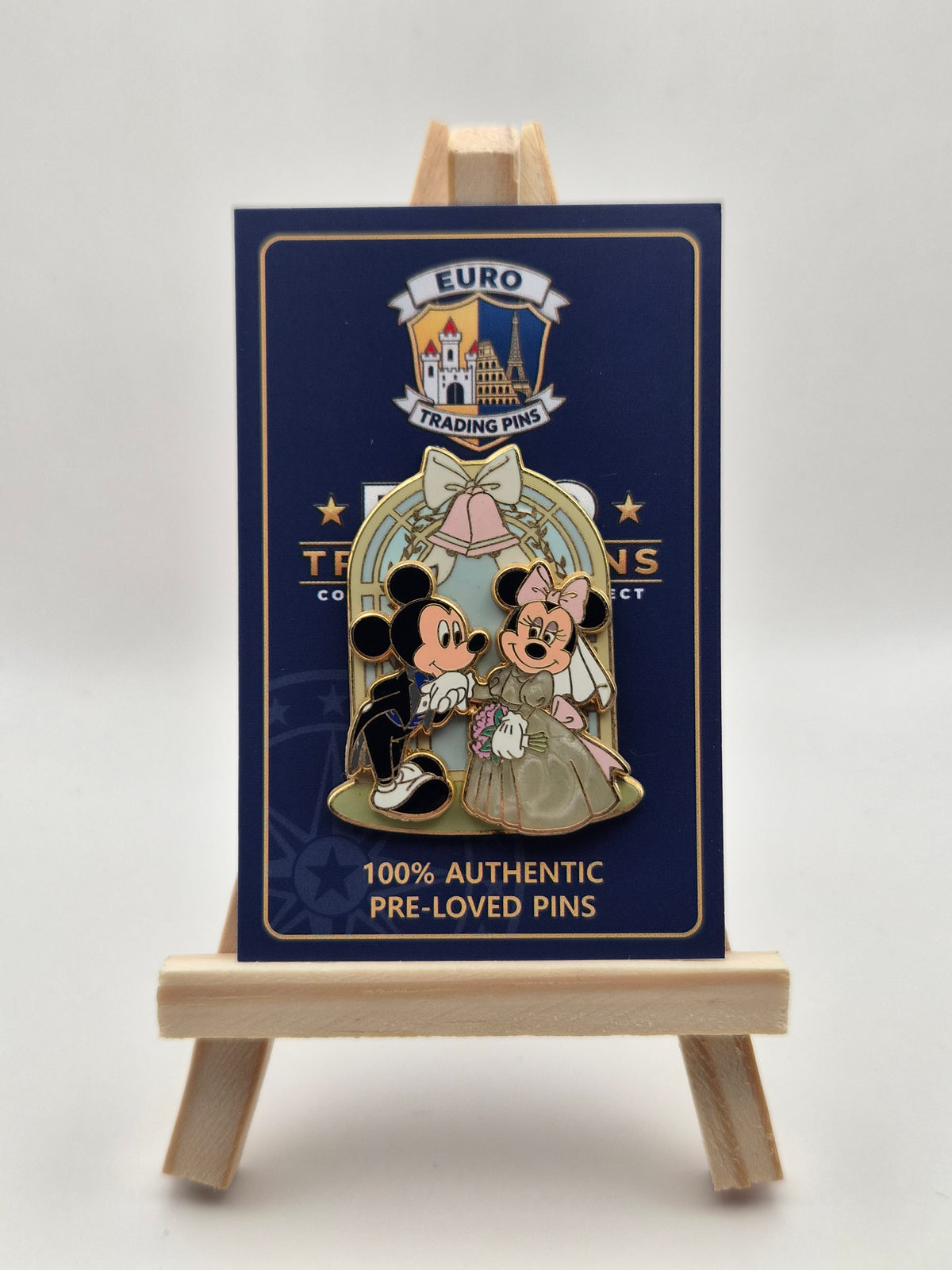 Mickey Mouse and Minnie Mouse - Wedding Bells - 100% Authentic Disney Pin
