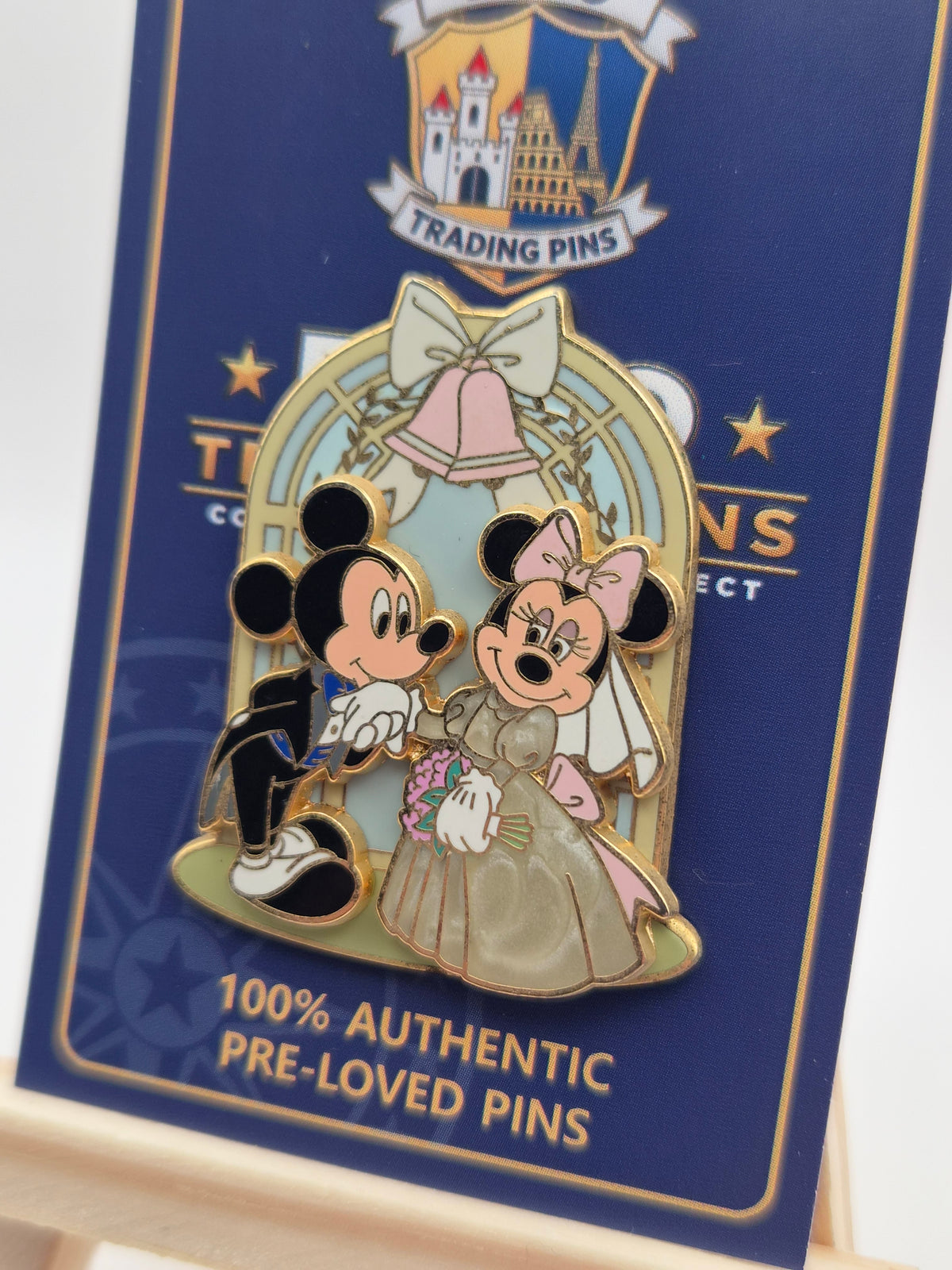 Mickey Mouse and Minnie Mouse - Wedding Bells - 100% Authentic Disney Pin