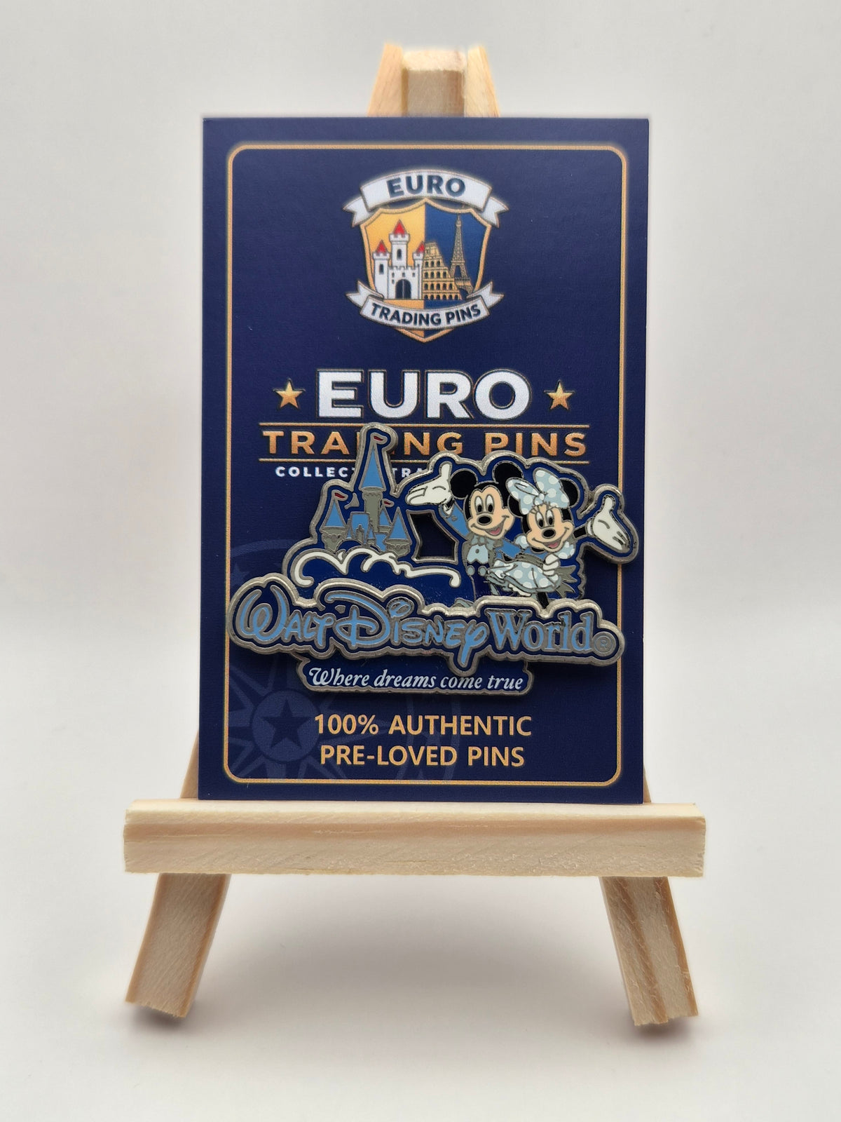 Walt Disney World Mickey Mouse and Minnie Mouse - Where Dreams Come True - 100% Authentic Disney Pin