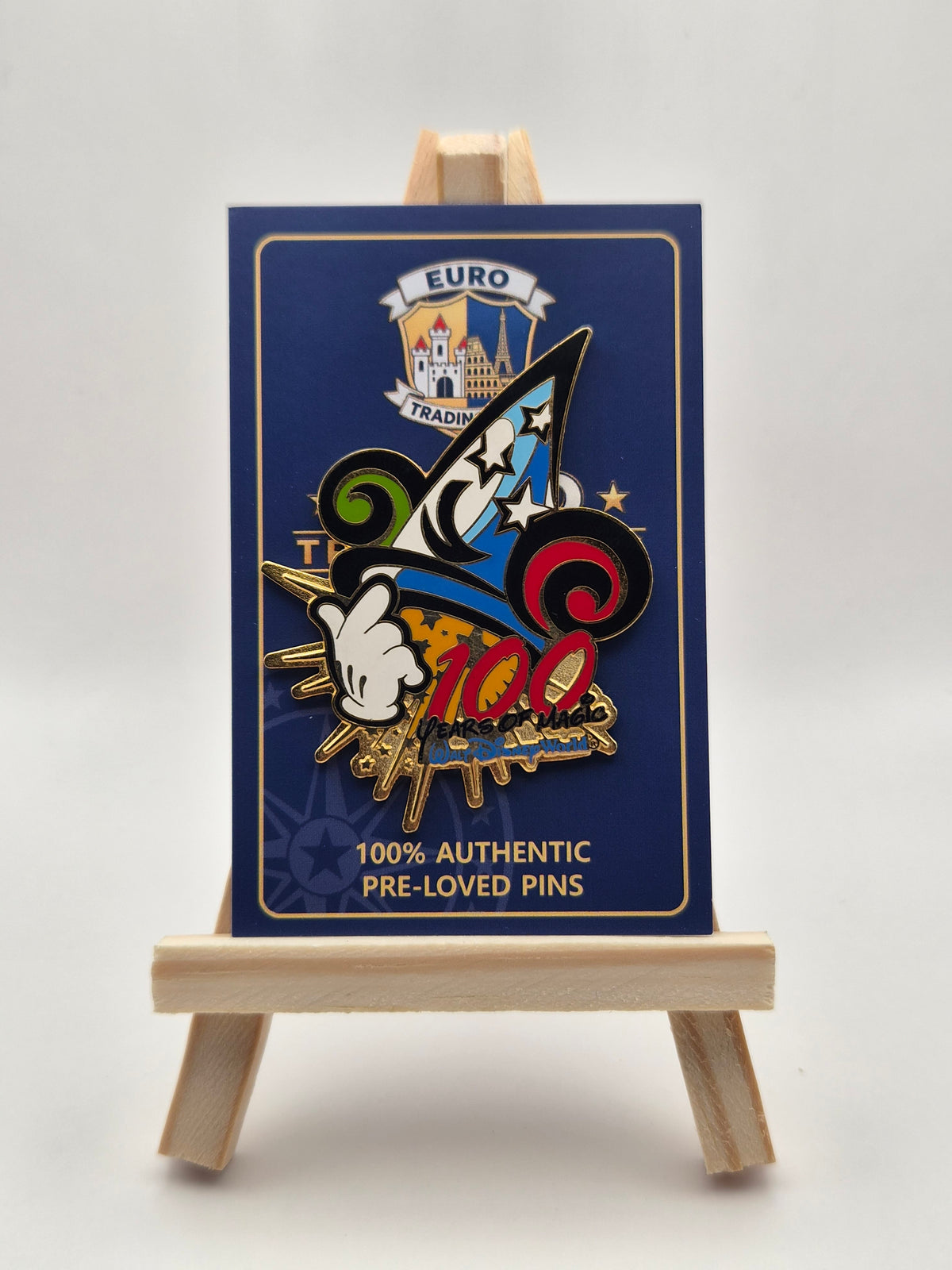 Mickey Mouse Sorcerer Hat - 100 Years of Magic Walt Disney World - 100% Authentic Disney Pin