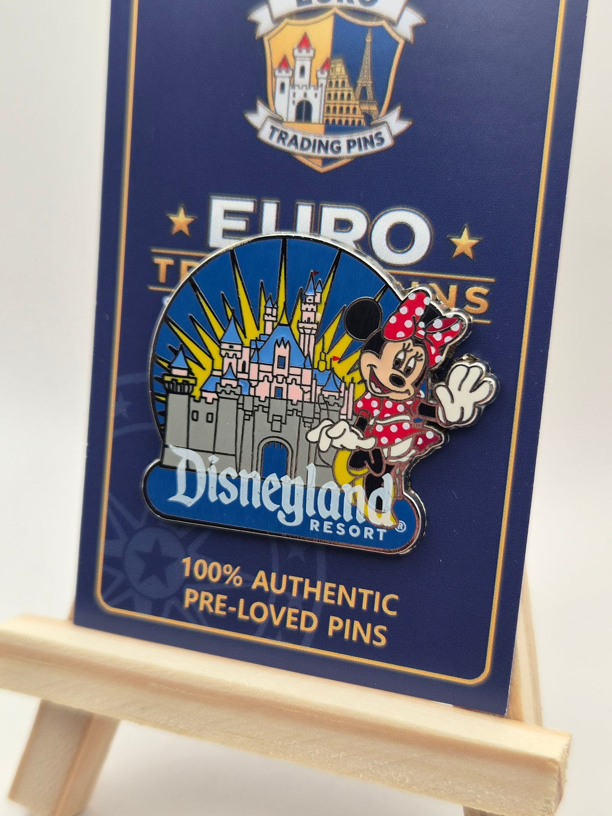 Minnie Mouse at Sleeping Beauty Castle - Disneyland Resort California - 100% Authentic Disney Pin