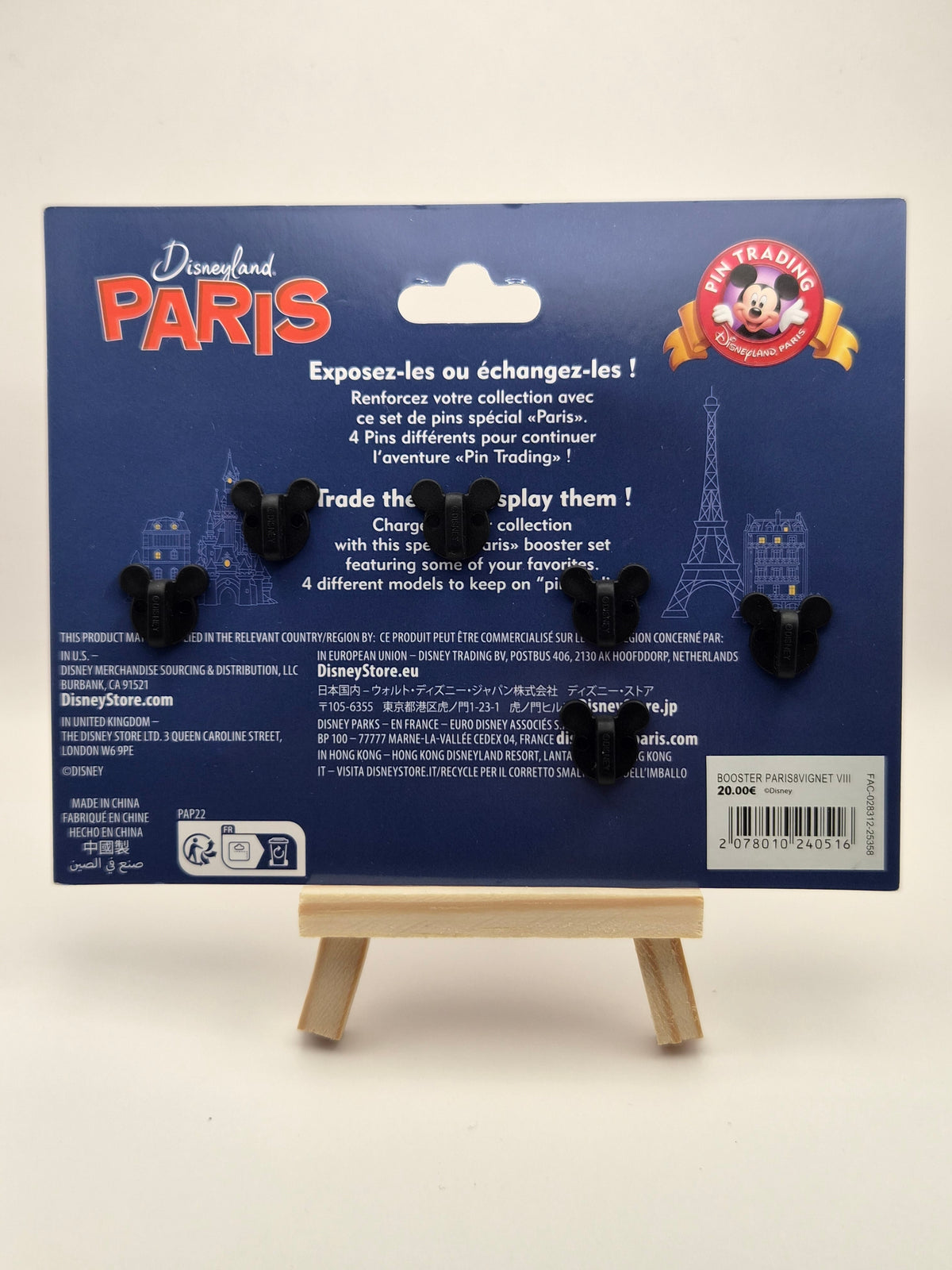 Stitch with Castle and Eiffel Tower - Set of 4 - Disneyland Paris Pin