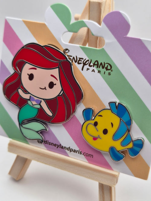 Ariel and Flounder - The Little Mermaid Set of 2 - Disneyland Paris Pin