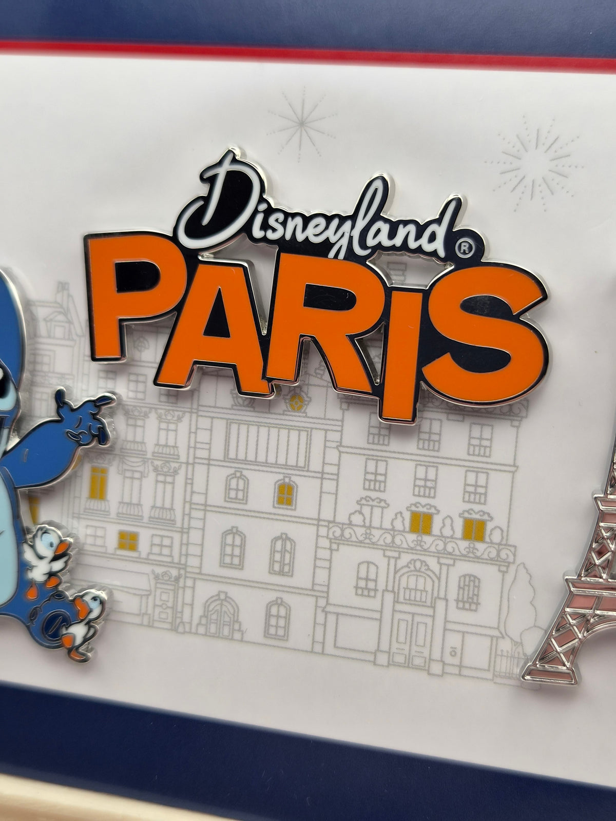 Stitch with Castle and Eiffel Tower - Set of 4 - Disneyland Paris Pin