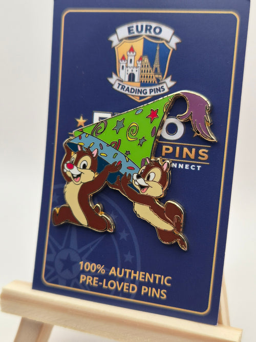 Chip & Dale - Party Hat - 100% Authentic Disney Pin