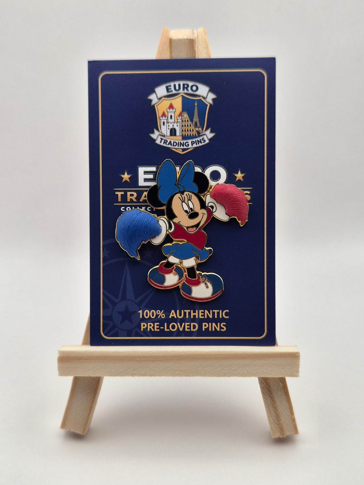 Minnie Mouse - Cheerleader with Pom Poms - 100% Authentic Disney Pin